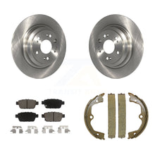 Charger l'image dans la galerie, Rear Disc Rotors Ceramic Pads And Parking Brake Shoes Kit For 2009-2014 Acura TL