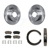 Rear Disc Rotors Ceramic Pads & Parking Shoes Kit For Hyundai Tucson Sonata Kia