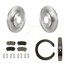 Charger l'image dans la galerie, Rear Disc Rotors Ceramic Pads And Parking Brake Shoes Kit For Kia Cadenza