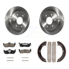 Load image into Gallery viewer, Rear Disc Rotors Ceramic Pads Parking Shoes Kit For Nissan TITAN Armada INFINITI