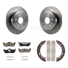 Charger l'image dans la galerie, Rear Disc Rotors Ceramic Pads &amp; Parking Brake Shoes Kit For Jeep Grand Cherokee