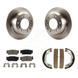Rear Disc Rotors Ceramic Pads Parking Shoes Kit For Hyundai Entourage Kia Sedona