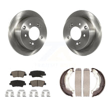 Charger l'image dans la galerie, Rear Disc Rotors Ceramic Pads And Parking Brake Shoes Kit For 2010-2013 Kia Soul