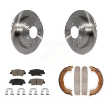 Charger l'image dans la galerie, Rear Disc Rotors Ceramic Pads &amp; Parking Brake Shoes Kit For 2007-2009 Kia Amanti
