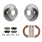 Rear Disc Rotors Ceramic Pads Parking Shoes Kit For Hyundai Tucson Kia Sportage