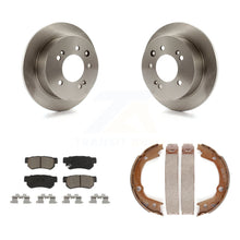 Charger l'image dans la galerie, Rear Disc Rotors Ceramic Pads And Parking Brake Shoes Kit For Hyundai Elantra