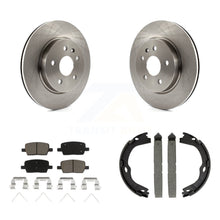 Load image into Gallery viewer, Rear Disc Rotors Ceramic Pads And Parking Brake Shoes Kit For Chevrolet Camaro