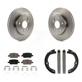 Rear Disc Rotors Ceramic Pads And Parking Brake Shoes Kit For Chevrolet Camaro