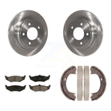 Rear Disc Rotors Ceramic Pads Parking Shoes Kit For Chrysler Intrepid Dodge 300M