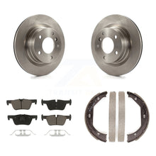 Load image into Gallery viewer, Rear Disc Rotors Ceramic Pads And Parking Brake Shoes Kit For BMW 328i