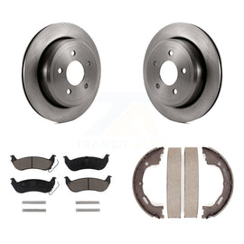 Rear Disc Rotors Ceramic Pads & Parking Shoes Kit For Mercury Grand Marquis Ford