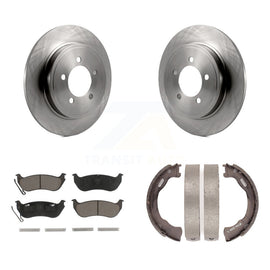 Rear Disc Rotors Ceramic Pads And Parking Shoes Kit For Ford Explorer Sport Trac