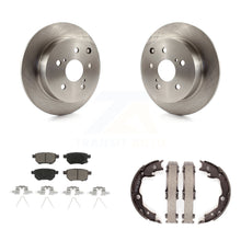 Load image into Gallery viewer, Rear Disc Rotors Ceramic Pads Parking Brake Shoes Kit For 2010 Toyota Matrix XRS