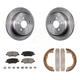Rear Disc Rotors Ceramic Pads And Parking Shoes Kit For Jeep Liberty Dodge Nitro