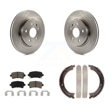 Load image into Gallery viewer, Rear Disc Rotors Ceramic Pads And Parking Brake Shoes Kit For Cadillac XTS