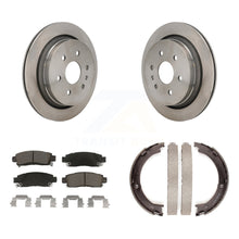 Load image into Gallery viewer, Rear Disc Rotors Ceramic Pads And Parking Brake Shoes Kit For Cadillac XTS
