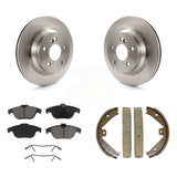 Rear Disc Rotors Ceramic Pads Parking Shoes Kit For Mercedes-Benz GLK350 GLK250