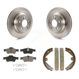 Rear Disc Rotors Ceramic Pads And Parking Shoes Kit For Mercedes-Benz E350 E400