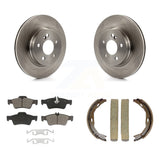 Rear Disc Rotors Ceramic Pads And Parking Brake Shoes Kit For Mercedes-Benz E550