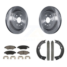 Load image into Gallery viewer, Rear Disc Rotors Ceramic Pads Parking Brake Shoes Kit For 2010-2016 Cadillac SRX