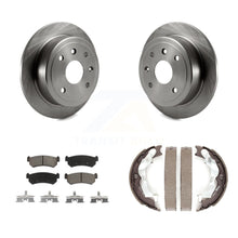 Load image into Gallery viewer, Rear Disc Rotors Ceramic Pads &amp; Parking Brake Shoes Kit For Suzuki Forenza Reno