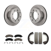 Load image into Gallery viewer, Rear Disc Rotors Ceramic Pads Parking Shoes Kit For GMC Savana 3500 Cutaway Van