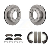 Rear Disc Rotors Ceramic Pads Parking Shoes Kit For GMC Savana 3500 Cutaway Van