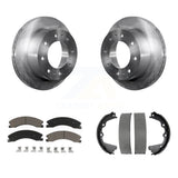 Rear Disc Rotors Ceramic Pads Parking Shoes Kit For GMC Sierra 2500 HD Chevrolet