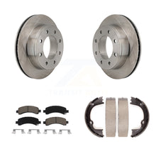 Load image into Gallery viewer, Rear Disc Rotors Ceramic Pads Parking Shoes Kit For Chevrolet Express 2500 3500