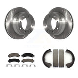 Rear Disc Rotors Ceramic Pads Parking Brake Shoes Kit For Chevrolet Express 4500
