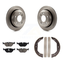 Load image into Gallery viewer, Rear Disc Rotors Ceramic Pads &amp; Parking Brake Shoes Kit For 2001-2005 BMW 325xi