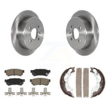 Rear Disc Rotors Ceramic Pads And Parking Brake Shoes Kit For Chevrolet Spark EV