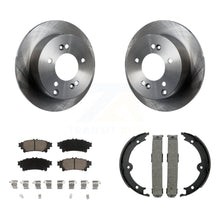 Load image into Gallery viewer, Rear Disc Rotors Ceramic Pads And Parking Brake Shoes Kit For Lexus IS250