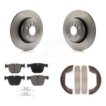 Load image into Gallery viewer, Rear Disc Rotors Ceramic Pads And Parking Shoes Kit For BMW 650i 645Ci 550i 545i