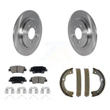 Rear Disc Rotors Ceramic Pads Parking Shoes Kit For Kia Sportage Hyundai Tucson