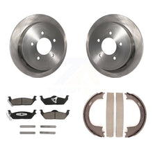 Load image into Gallery viewer, Rear Disc Rotors Ceramic Pads And Parking Brake Shoes Kit For Ford F-150