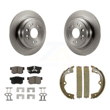 Load image into Gallery viewer, Rear Disc Rotors Ceramic Pads Parking Brake Shoes Kit For Honda Accord Crosstour