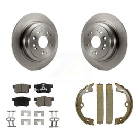 Rear Disc Rotors Ceramic Pads Parking Brake Shoes Kit For Honda Accord Crosstour