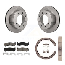 Load image into Gallery viewer, Rear Disc Rotors Ceramic Pads And Parking Shoes Kit For GMC Sierra 2500 Yukon XL