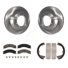Load image into Gallery viewer, Rear Disc Rotors Ceramic Pads Parking Brake Shoes Kit For Ford E-450 Super Duty