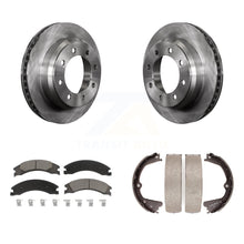 Charger l'image dans la galerie, Rear Disc Rotors Ceramic Pads Parking Shoes Kit For Ford E-350 Super Duty E-250