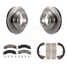 Load image into Gallery viewer, Rear Disc Rotors Ceramic Pads Parking Brake Shoes Kit For Ford E-350 Super Duty
