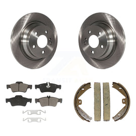 Rear Disc Rotors Ceramic Pads Parking Shoes Kit For 2014-2016 Mercedes-Benz E250