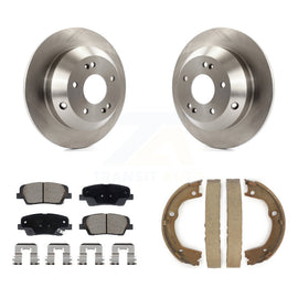 Rear Disc Rotors Ceramic Pads Parking Shoes Kit For Hyundai Santa Fe Kia Sorento