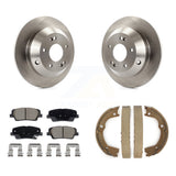 Rear Disc Rotors Ceramic Pads Parking Shoes Kit For Hyundai Santa Fe Kia Sorento