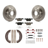 Rear Disc Rotors Ceramic Pads Parking Shoes And Hardware Kit For BMW 230i xDrive
