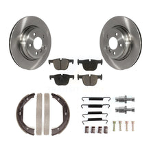 Load image into Gallery viewer, Rear Disc Rotors Ceramic Pads Parking Brake Shoes &amp; Hardware Kit For BMW 428i 3