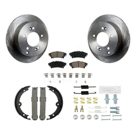 Rear Disc Rotors Ceramic Pads Parking Brake Shoes & Hardware Kit For Lexus IS250