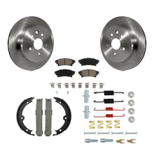 Load image into Gallery viewer, Rear Disc Rotors Ceramic Pads Parking Brake Shoes &amp; Hardware Kit For Lexus IS350