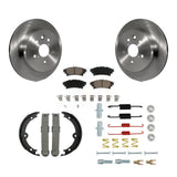 Rear Disc Rotors Ceramic Pads Parking Brake Shoes & Hardware Kit For Lexus IS350